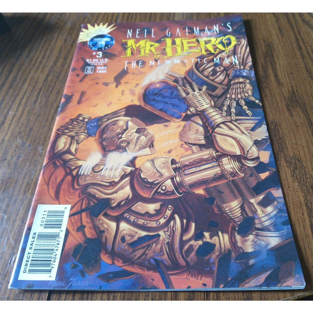Neil Gaiman's Mr. Hero The Newmatic Man #3 (May 1995 Tekno Comix)